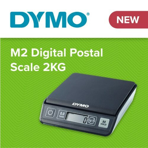Dymo M2 digital postal scales 2kg capacity for weighing envelopes and small parcels on desk