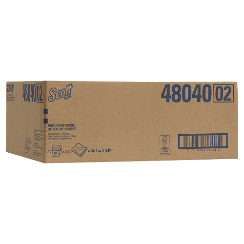 Scott Toilet Tissue White 2 Ply 550 Sheets Box of 40
