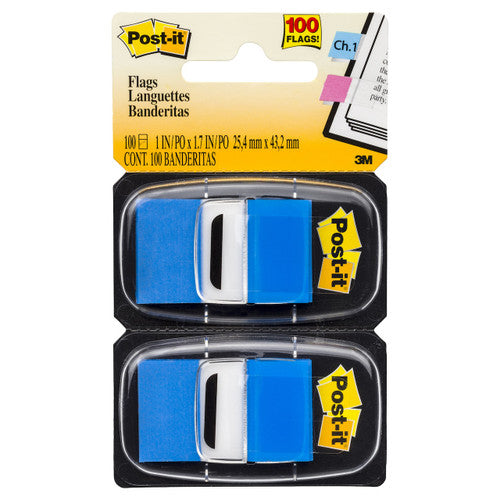 Post-it Flags Blue 25 x 43mm Twin Pack 680-BE2