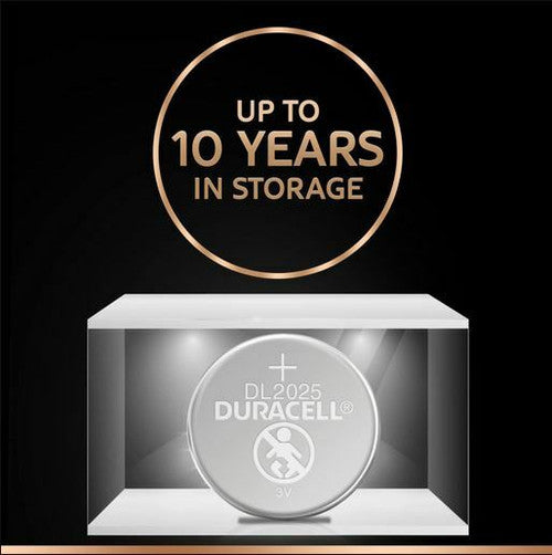 Duracell DL2025B2 Lithium Coin 2025 Batteries 3V Pack of 2