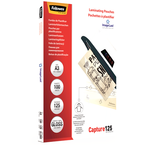 Fellowes ImageLast A3 125 Micron Laminating Pouch Pack 100