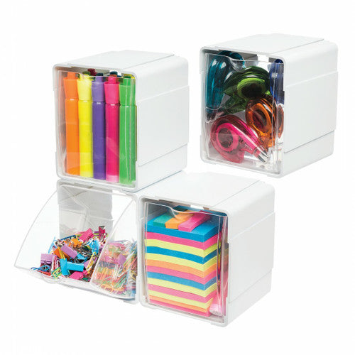 Deflecto Interlocking Tilt Bin Next Gen Pack of 4