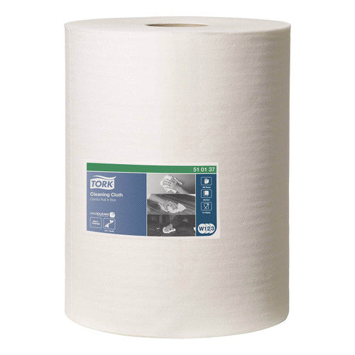 Tork Cleaning Cloth Combi Roll 1 Ply W1 W2 W3 White Roll of 400 Sheets