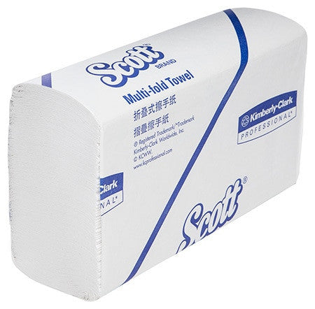 Scott Multifold Hand Towel White 250 Sheets Pack of 16