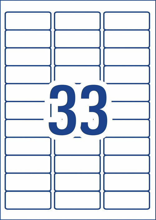 Avery Removable Multi-Purpose Labels 64 x 24.3mm Laser Inkjet Removable 825 Labels/25 Sheets