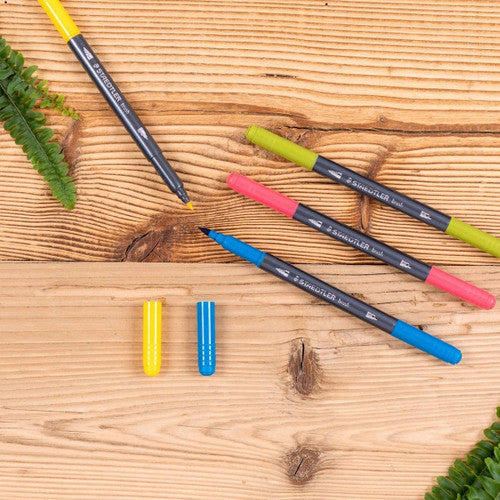 Staedtler 3001 TB36 Marsgraphic Duo Watercolour Brush Pen Assorted Wallet of 36