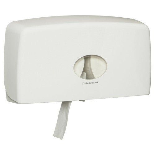 Kimberly Clark Aquarius Jumbo Roll Toilet Tissue Twin Dispenser White