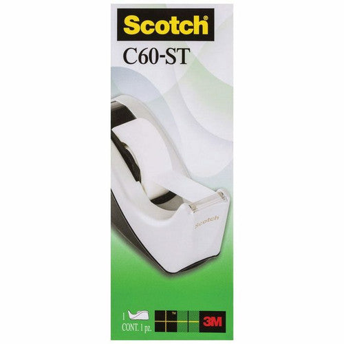 Scotch Desktop Tape Dispenser (No Tape) C60-ST Silver Black