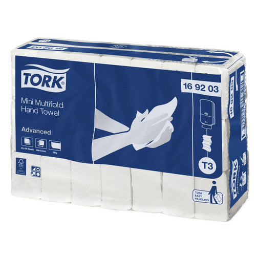 Tork Mini Multifold Hand Towel Advanced Carton of 42 x 185 Sheets