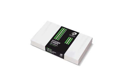 Olympic System Cards 125 x 200mm Plain White Pack of 100