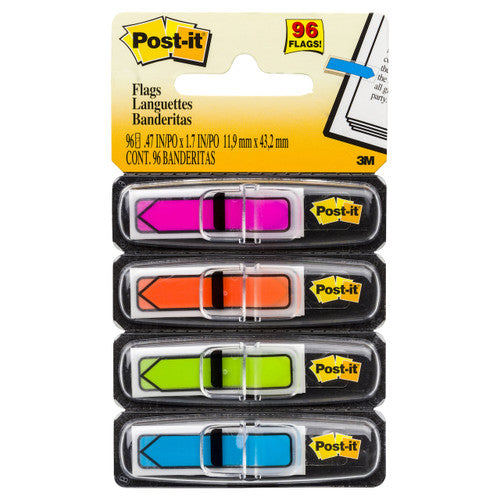 Post-it Arrow Flags Assorted 12 x 45mm 684-ARR4