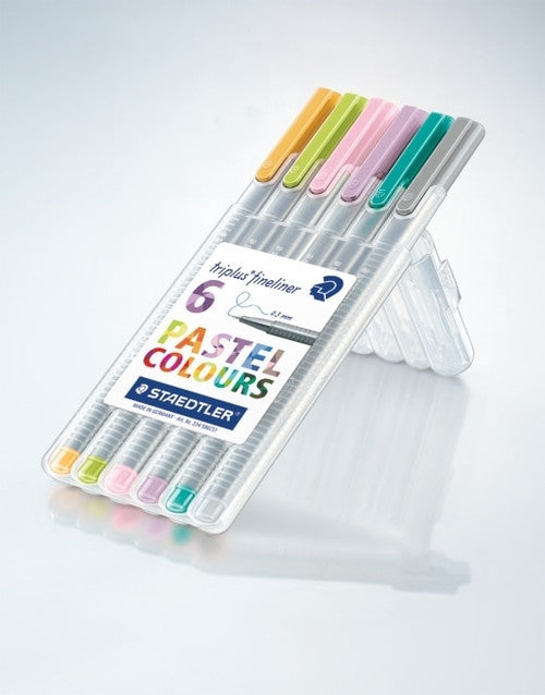 Staedtler Triplus Fineliner Wallet of 6 Assorted Pastel Colours 334 SB6CS1