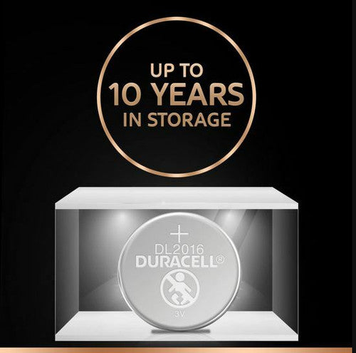 Duracell DL2016B Lithium Coin 2016 Batteries 3V Pack of 2