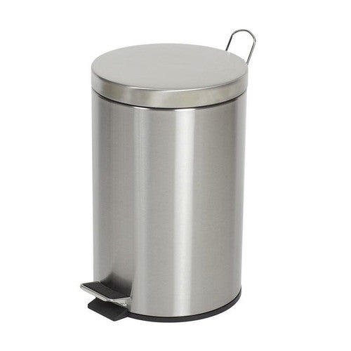 Compass Round Pedal Bin Stainless Steel 12L