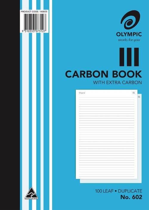 Olympic Carbon Book 602 Duplicate 100 Leaf 297 x 210mm