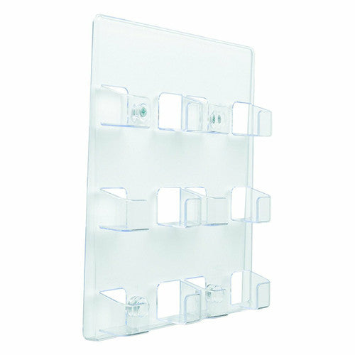 Deflecto Wall Mount Business Card Holder 6 Pocket Landscape Clear