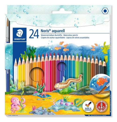 Staedtler Noris Club Aquarell Watercolour Pencils Assorted Box of 24 144 10NC24