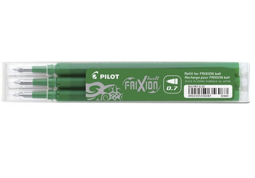 Pilot FriXion Ball Refill 0.7mm Green Pack of 3