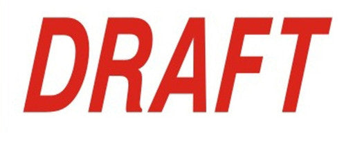 DeskMate Pre-Inked Office Stamp Draft Red
