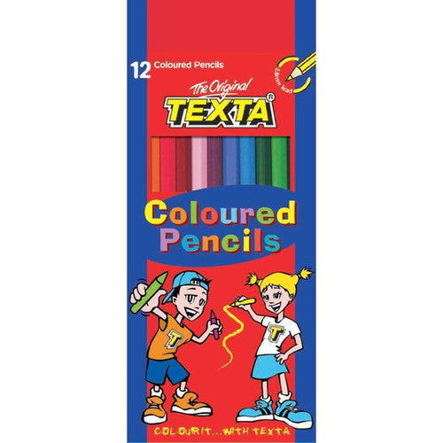 Texta Standard Coloured Pencils 2.8mm Assorted Pack of 12