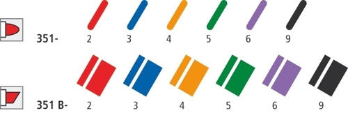 Staedtler 351-4 Non-Permanent Orange Bullet Tip Lumocolor Whiteboard Marker Box of 10