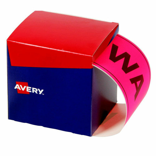 Avery WA Fluoro Pink Labels 500 Roll 100 x 150.4mm