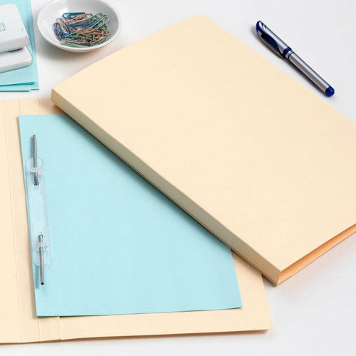 Avery Buff Spiral Spring Action File Plain Foolscap 25 Pack