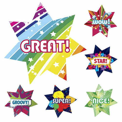 Avery Merit Stickers Dazzling Stars Star Shape 30mm Assorted Colours Pack 102