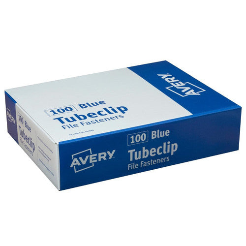 Avery Blue Tubeclip File Fastener with Base U Piece and Compressor Bar 100 Box