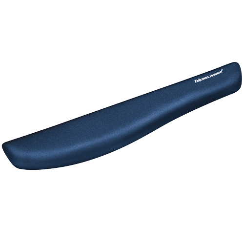 Fellowes Keyboard Palm Support Plush Touch Lycra Blue