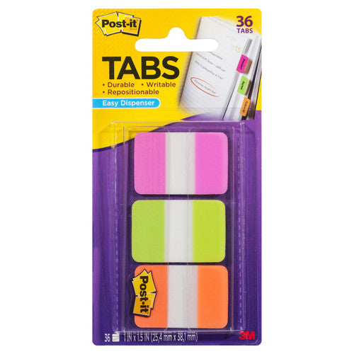 Post-it Durable Tabs Pink Green Orange 25 x 38mm 686-PGO