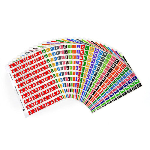 Avery Assorted Colour Side Tab Colour Coding Labels Starter Kit Alpha 25 x 42mm