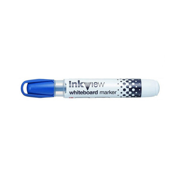 Uni Inkview Whiteboard Marker Bullet Tip 1.8mm Blue Box of 12