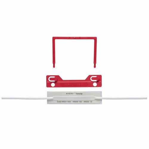 Avery Red Tubeclip File Fastener with Base U Piece and Compressor Bar 10 Pack