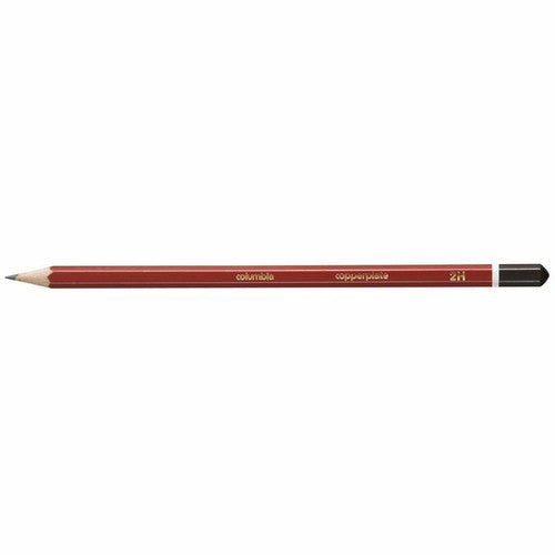 Columbia Copperplate Lead Pencils Hexagonal 2H Pack 2