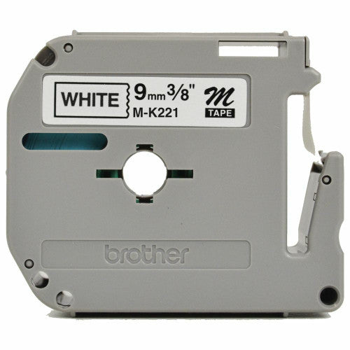 Brother Cassette Thermal Tape MK221 9mm x 8m Black on White