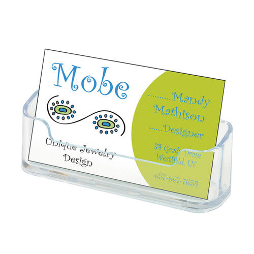 Deflecto Business Card Holder Clear