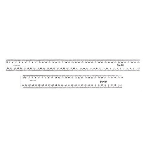 Bantex Ruler Clear Plastic 40cm Each