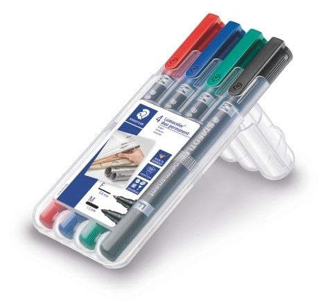 Staedtler Lumocolor Permanent Duo Marker Wallet 4 Assorted 348 WP4 – view 2