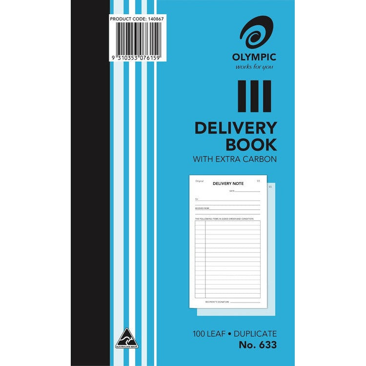 Olympic Delivery Book 633 Carbon Duplicate 100 Leaf 200 x 125mm
