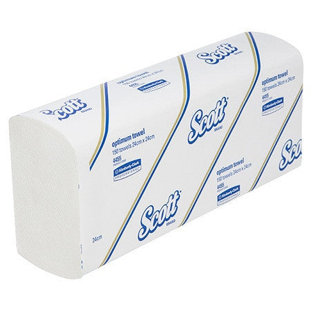 Scott Optimum Hand Towel White 150 Sheets Pack of 16