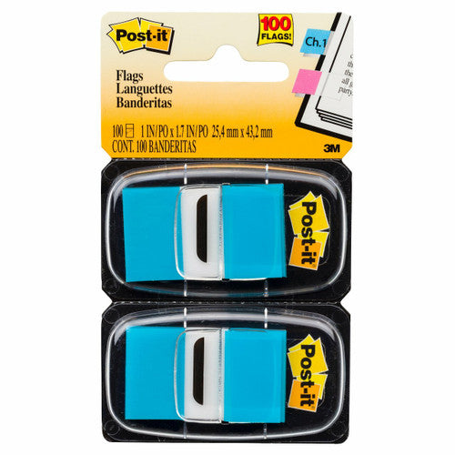 Post-it Flags Bright Blue 25 x 43mm Twin Pack 680-BB2