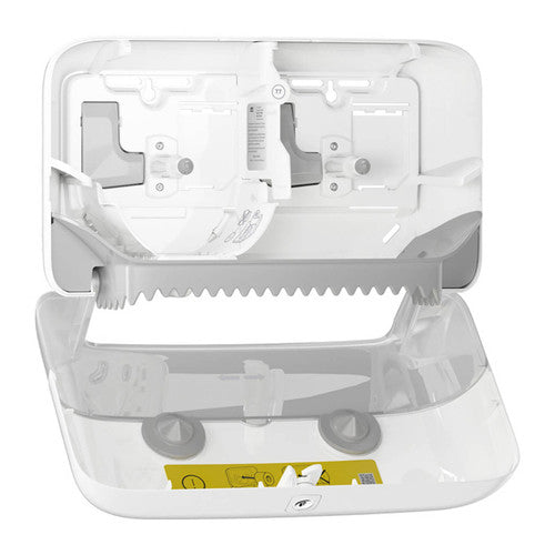 Tork Twin Coreless Mid Size Toilet Roll Dispenser T7 White