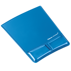 Fellowes Mouse Pad and Wrist Rest Gel Clear Blue