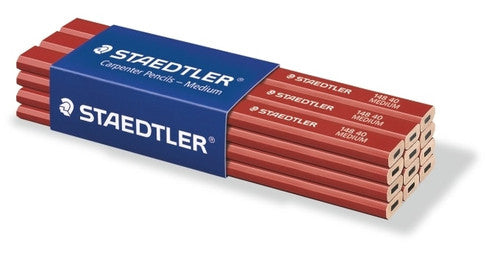 Staedtler Carpenters Pencils Medium 2H Red Lacquer Box of 12 148 40