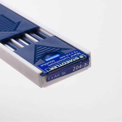 Staedtler Mars Lumochrom Leads Blue 2mm Tray of 12 204-3