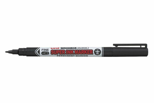 Uni Super Ink Marker PNA-125BK Permanent 0.9mm Black Box of 12