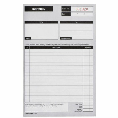 Zions Small Business Essentials Quotation Book A5