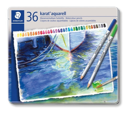 Staedtler 125 M36 Karat Aquarell 125 Watercolour Pencil Assorted Tin 36