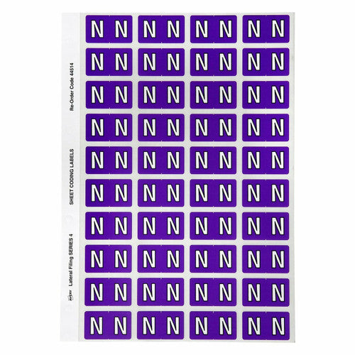 Avery Alphabetical N Side Tab Colour Coding Labels 25 x 42mm 240 Pack